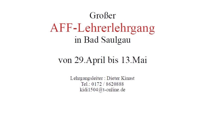 AFF Lehrerlehrgang